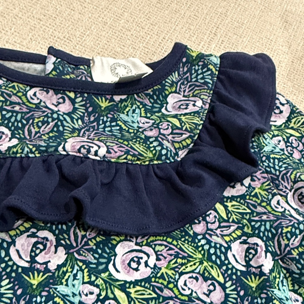 The Proper Peony Floral Navy, Pink, & Green Tunic Set - Picture 4 of 6